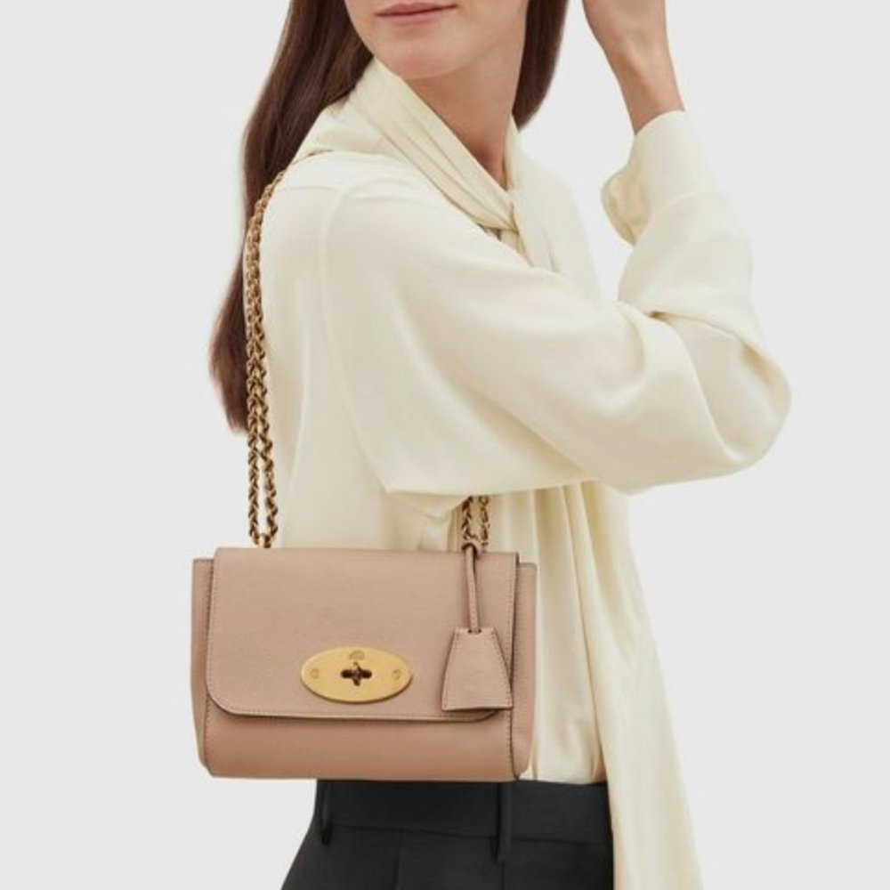 Mulberry Lily Small Classic Grain Calfskin